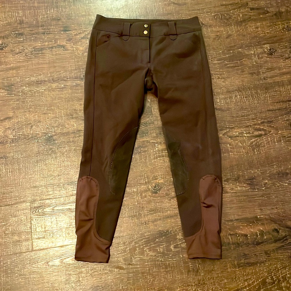 Smartpak Piper Brown breeches with purple accent